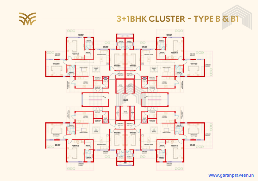3+1 BHK |2450 Sq ft | 1.86 cr
