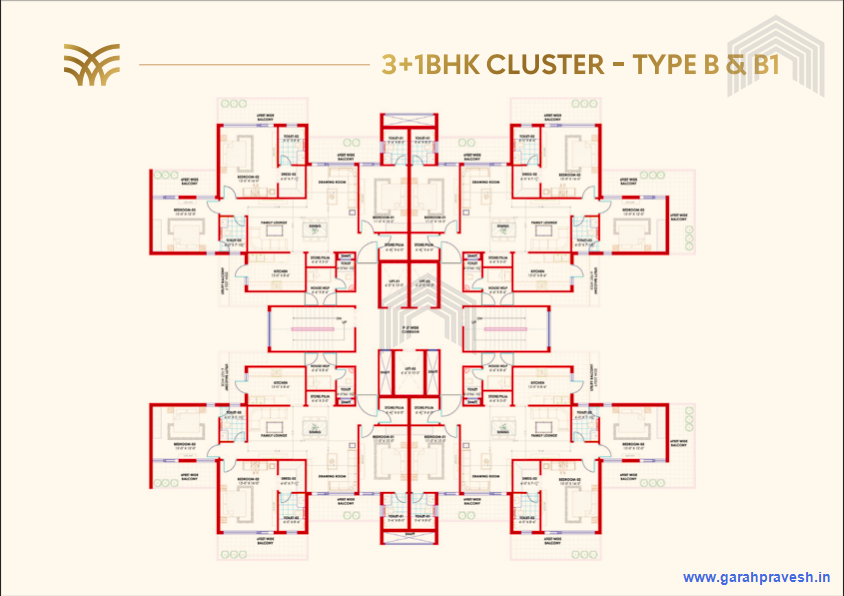 3BHK | 2050 Sq.Ft | 1.55 cr