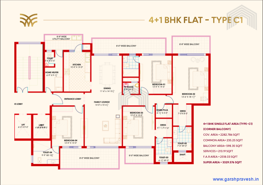 4+1BHK | 3475 |2.78 cr