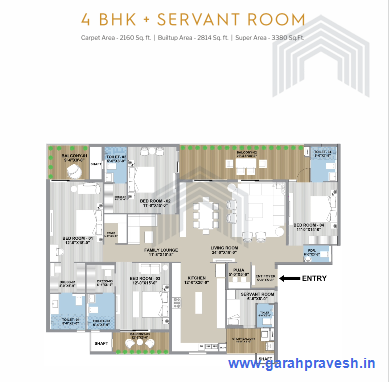 4+1 BHK | 3380 Sq ft |2.90cr