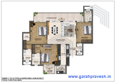 3BHK |1.85cr |2350 Sq ft 