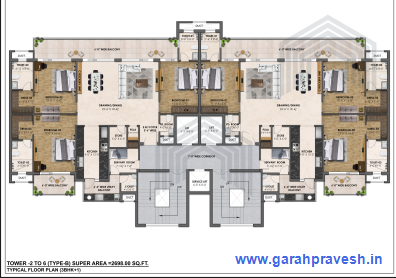 3+1 BHK |2.13cr |2698 Sq ft 